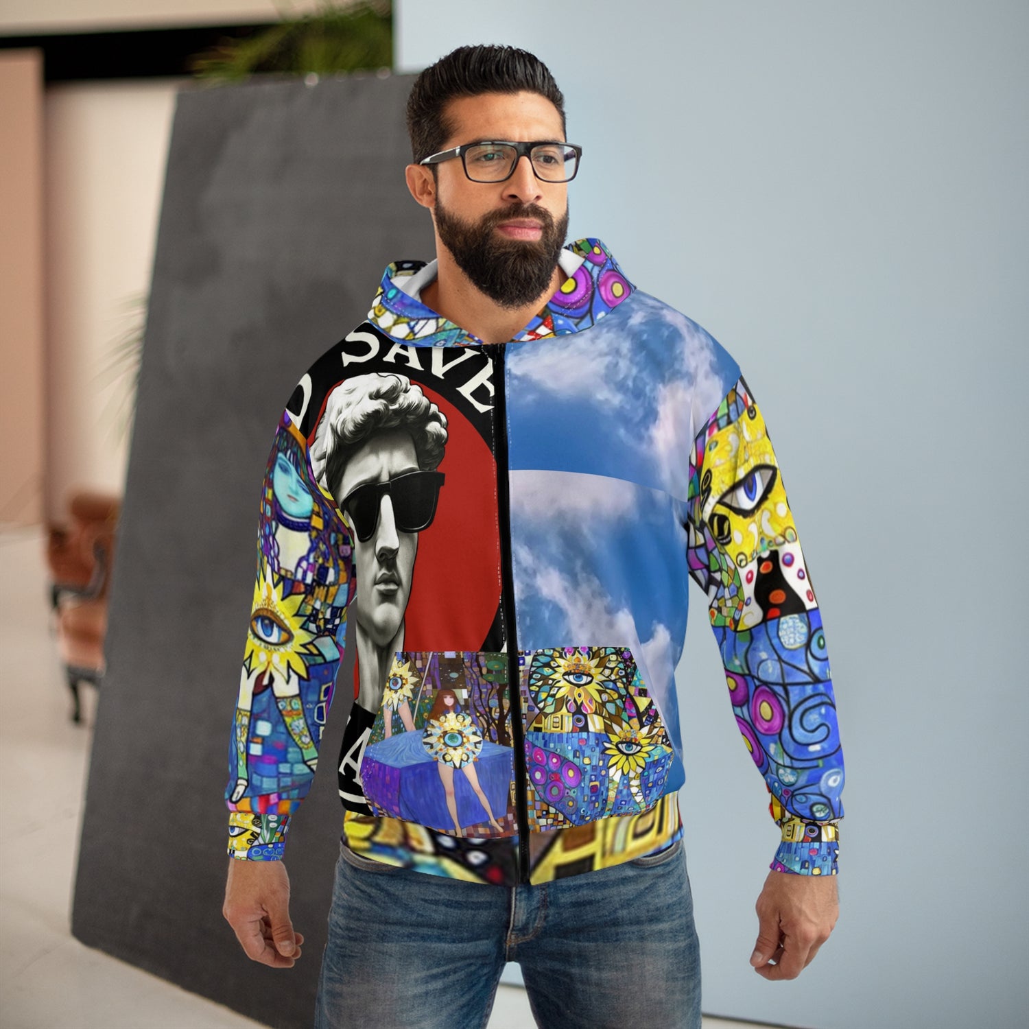 Unisex hoodie, City Craze, original artwork by Jon Planas. - planetplanasspace
