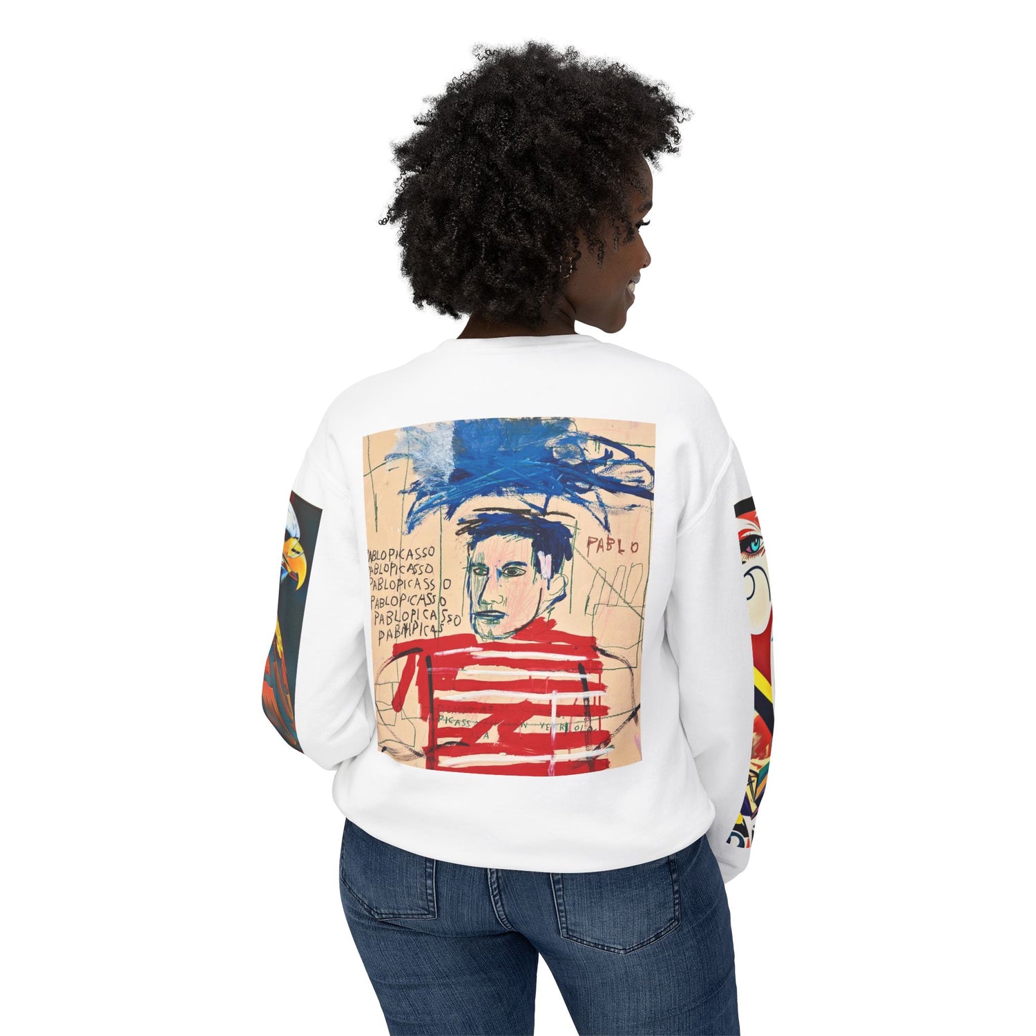 Rockstar Cat Crewneck Sweatshirt - Unisex Lightweight Music Apparel - planetplanasspace