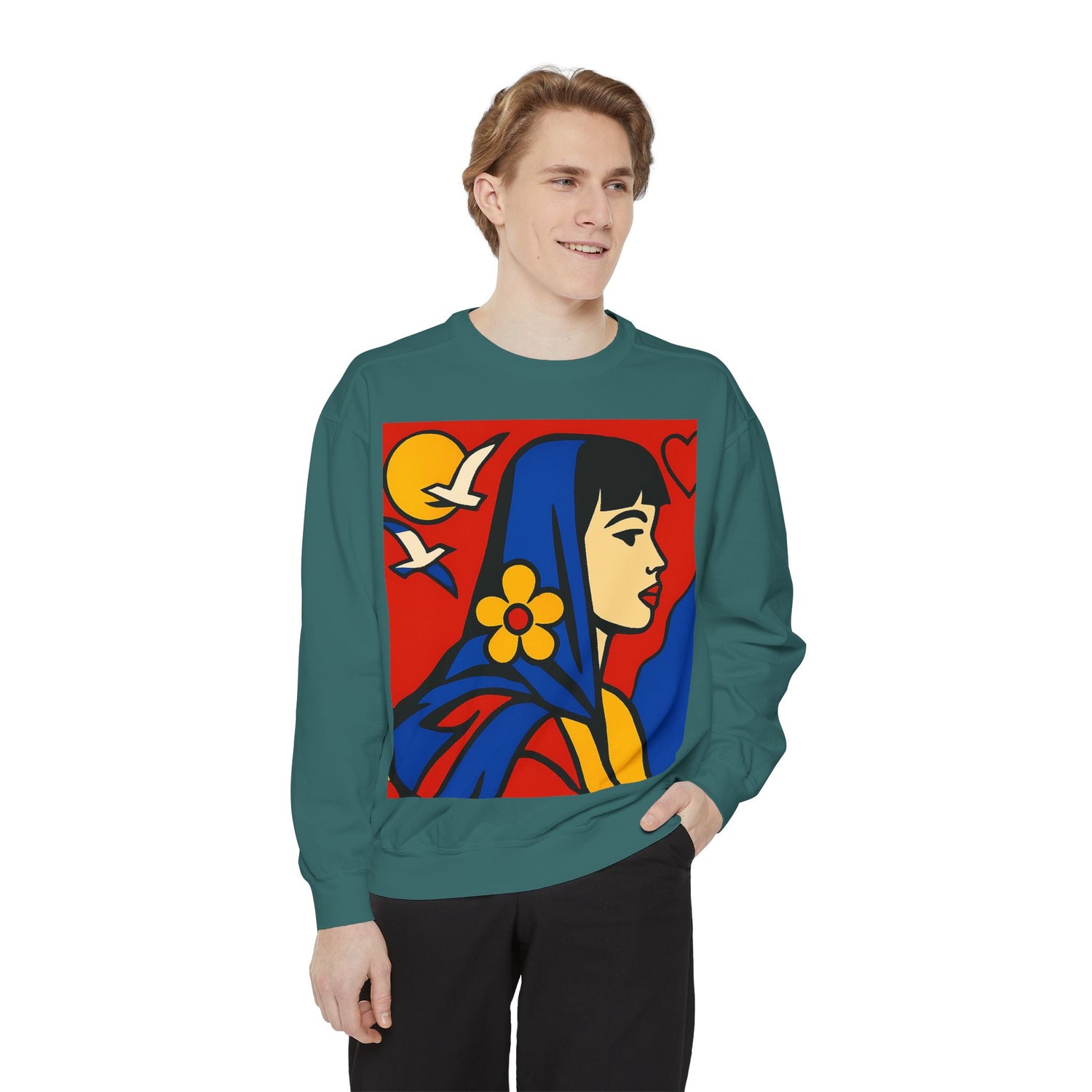Unisex Garment-Dyed Sweatshirt - planetplanasspace