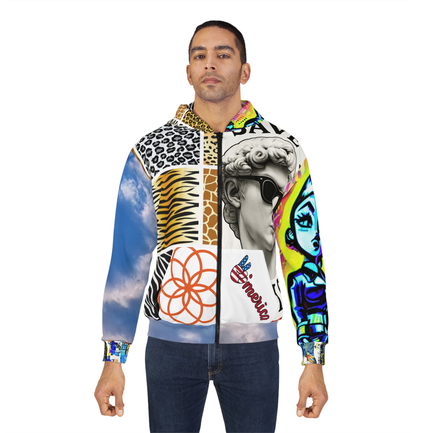 Unisex Zip Hoodie (AOP)  Zonie Life by Planas - planetplanasspace