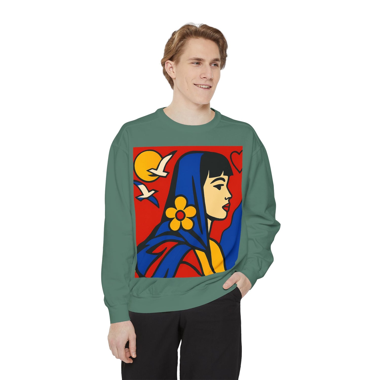 Unisex Garment-Dyed Sweatshirt - planetplanasspace