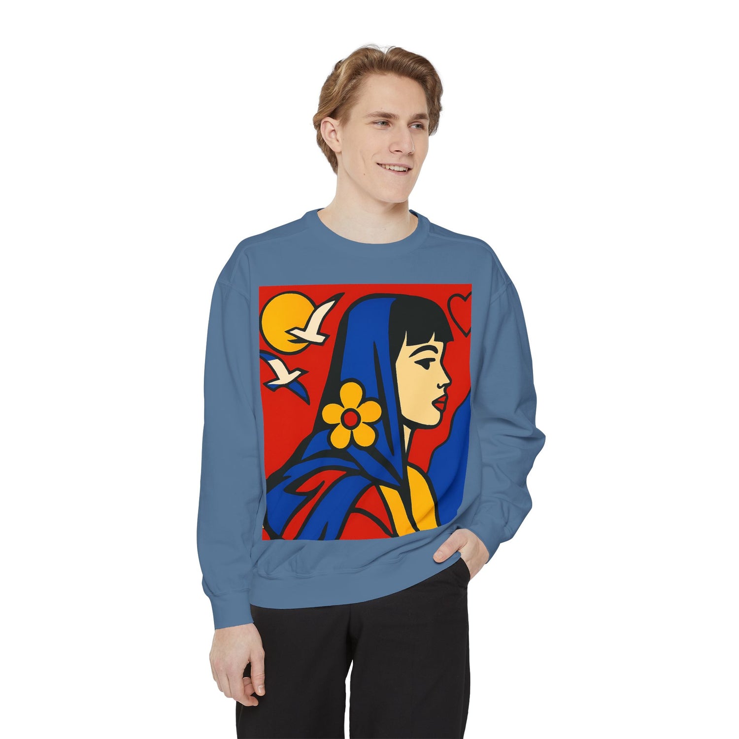 Unisex Garment-Dyed Sweatshirt - planetplanasspace